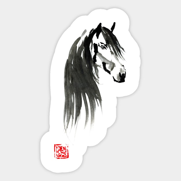 horse head 04 Sticker by pechane